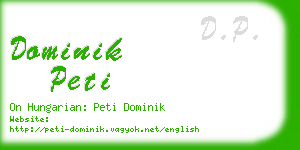 dominik peti business card